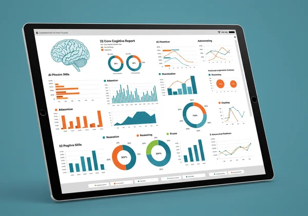 AI-powered report showing 22 cognitive skill scores