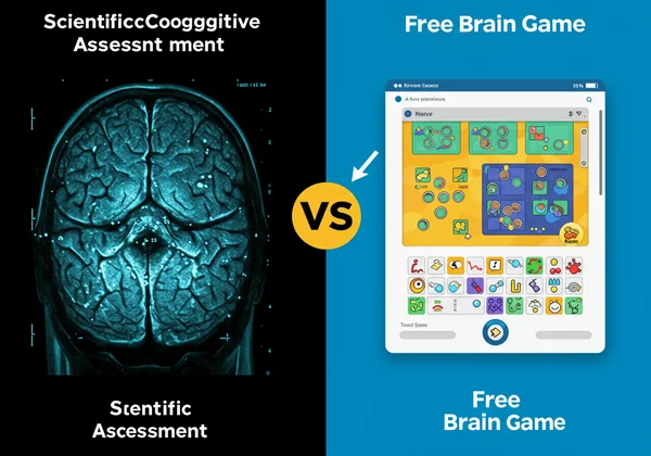 Scientific cognitive test vs. casual brain game comparison